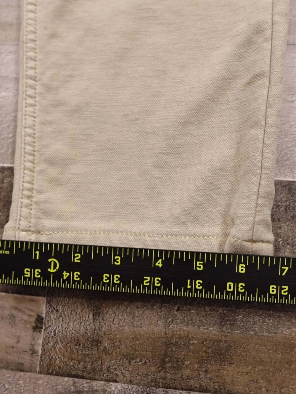 Faherty Brand Five-Pocket Pants Men’s 33 Beige Khaki Stretch Casual Straight